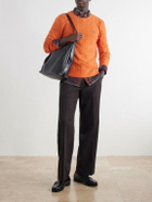Polo Ralph Lauren - Logo-Embroidered Cable-Knit Wool and Cashmere-Blend Sweater - Orange
