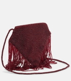 Victoria Beckham Manhattan beaded satin pouch