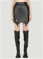 Ninamounah - Poison Cut Out Leather Skirt in Black