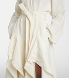 Alaïa Belted ruffled poplin jumpsuit