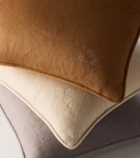Loro Piana Unito logo cashmere cushion