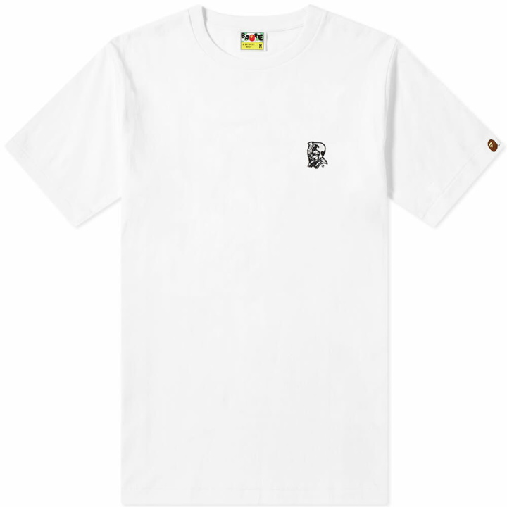 Photo: A Bathing Ape Men's General One Point T-Shirt in White