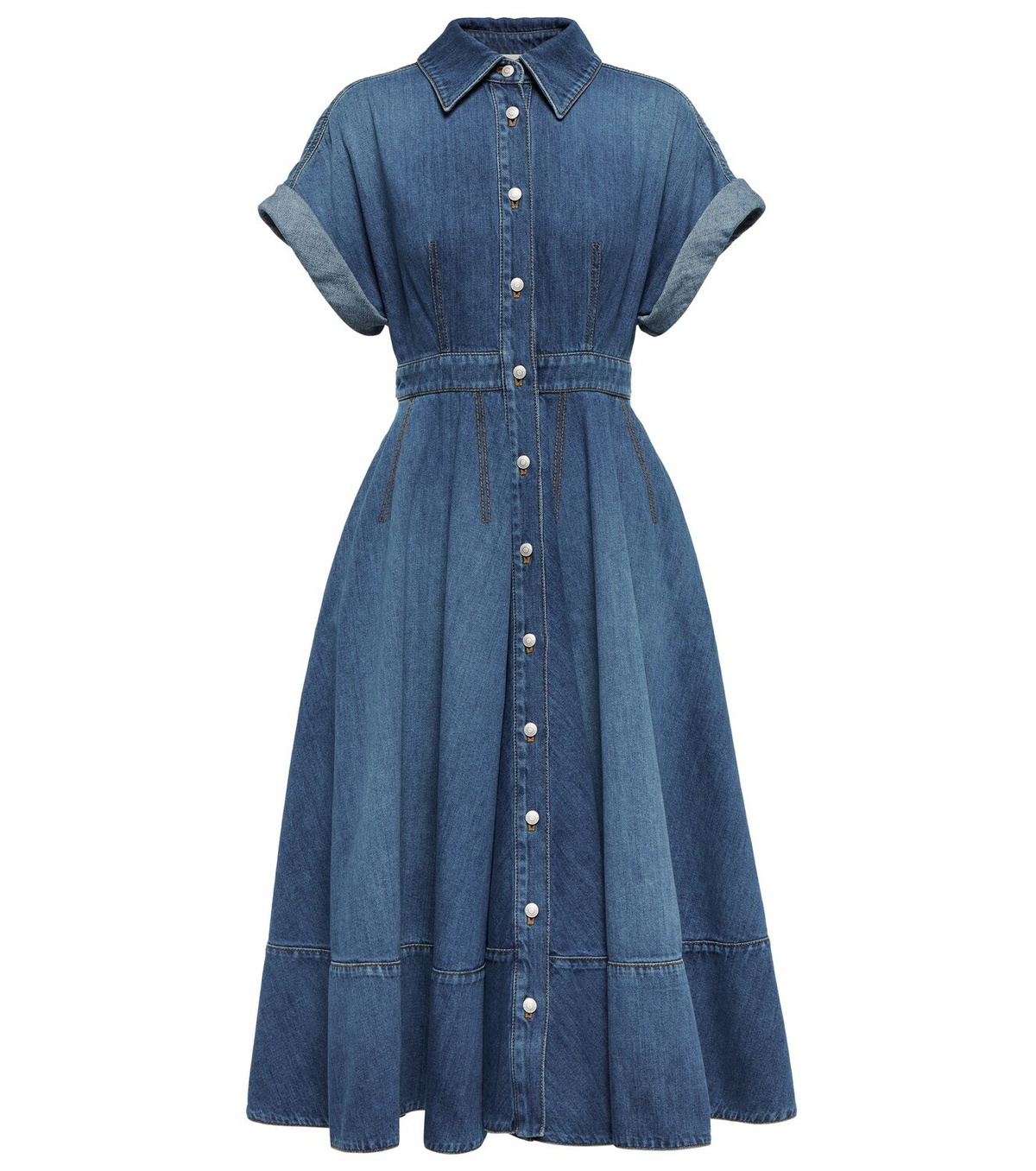 Alexander McQueen Denim midi dress Alexander McQueen