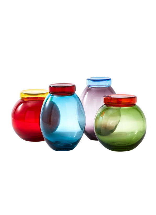 Photo: POLSPOTTEN Set Of Four Caps And Jars