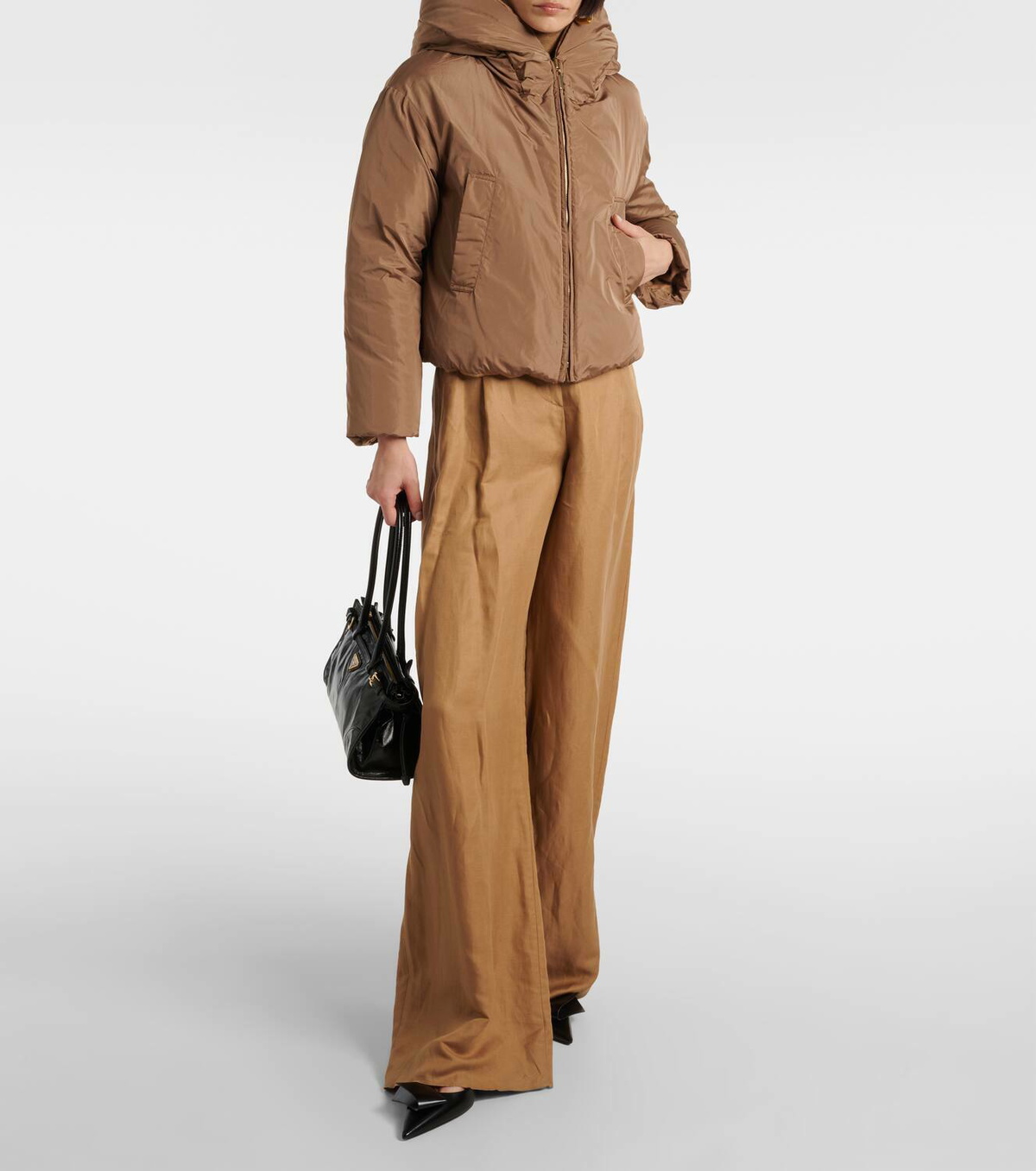 ジャケット MAX MARA THE CUBE Woman Jacket Camel 2519481124600 094 Max Mara women's coat The Cube Albi in iridescent fabric