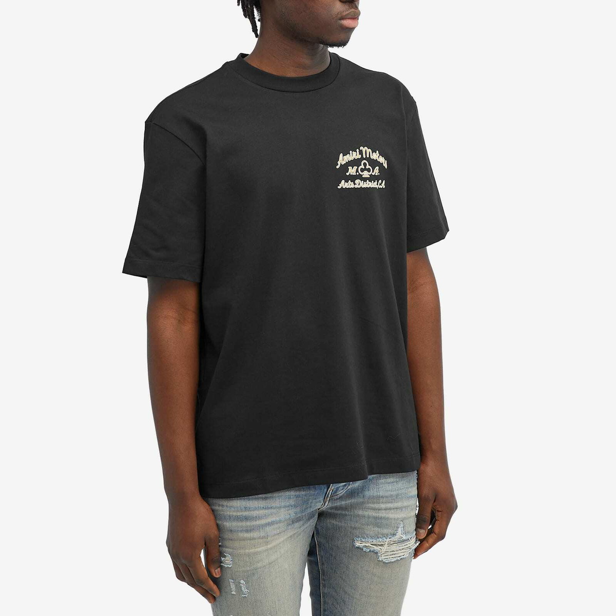 Tシャツ・カットソー AMIRI Men T Shirts AMJYTE1172 BLACK Black AMIRI logo-print Cotton T-shirt | Black | FARFETCH GE