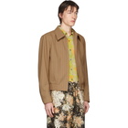 Dries Van Noten Brown and Red Wool Villiam Jacket