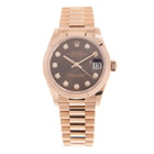 Rolex Datejust 31 Chocolate Diamond Dial Ladies 18kt Everose Gold President Watch 278275CHDP