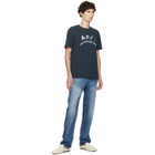 A.P.C. Navy Vintage-Effect T-shirt