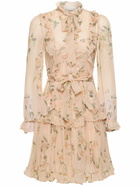 ZIMMERMANN - Natura Printed Ruffle Silk Mini Dress