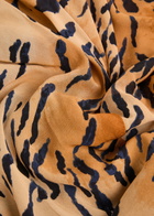 Never Fully Dressed Dorris Tiger-print Chiffon Maxi Skirt Brown