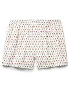 Sunspel - Printed Cotton Boxer Shorts - Neutrals