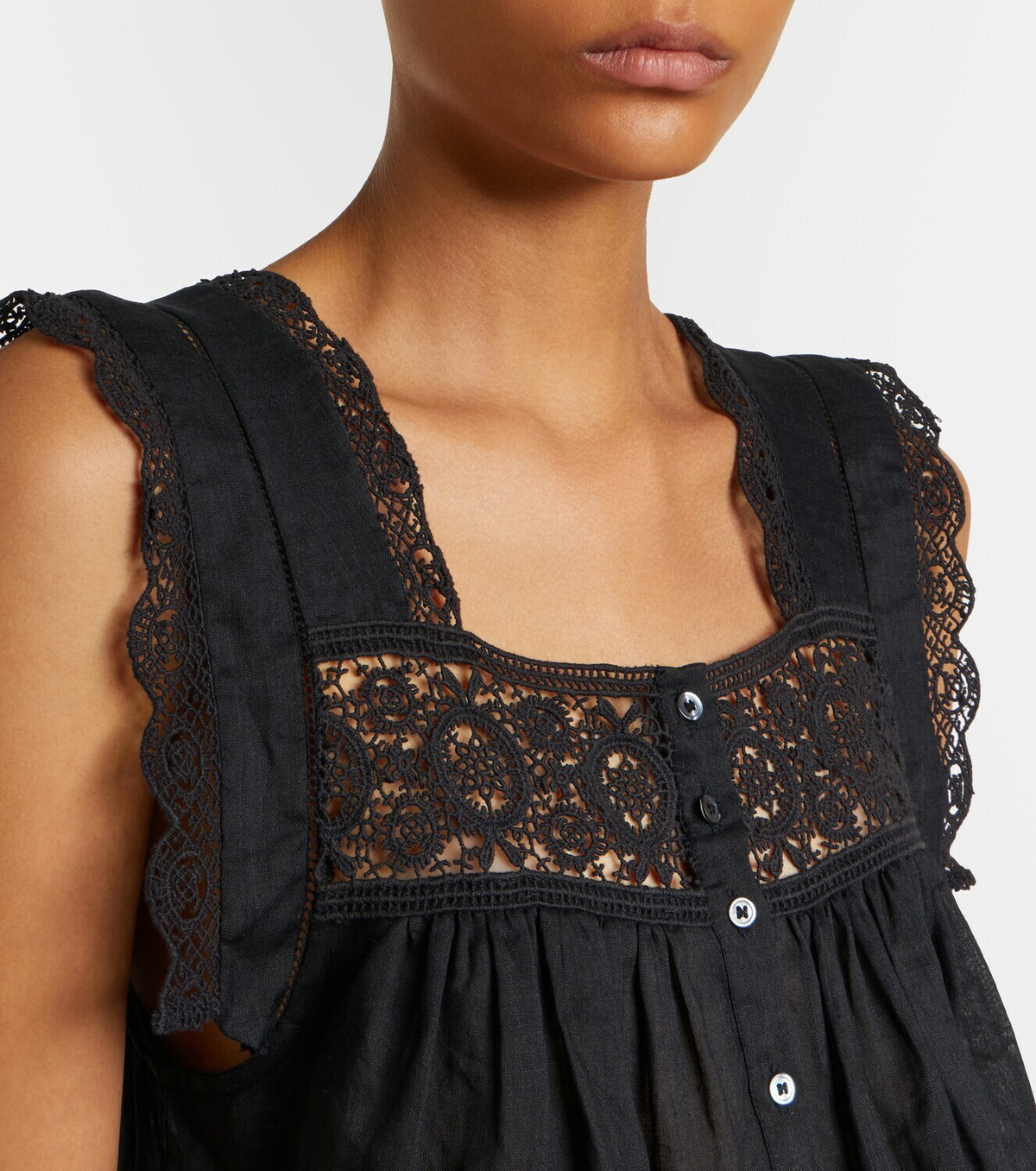 Citizens of Humanity Mia lace-trimmed top