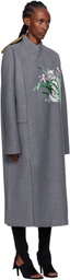 AO Yes Gray Changshan Melton Long Coat