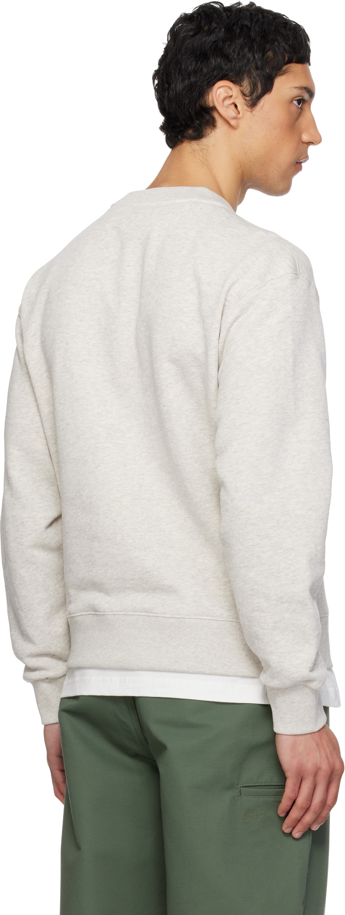 Kenzo Gray Kenzo Paris 'KENZO Wild Tiger' Embroidered Sweatshirt
