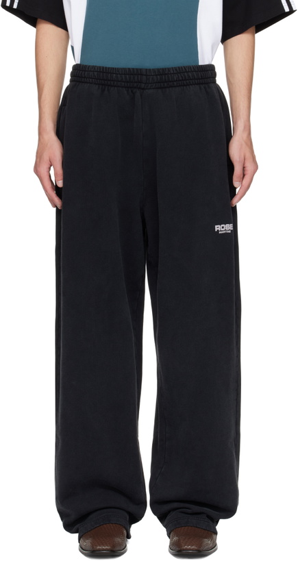 Photo: Martine Rose Black Wide Leg Sweatpants
