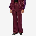 Needles Women's Poly Smooth Track Pant in Wine