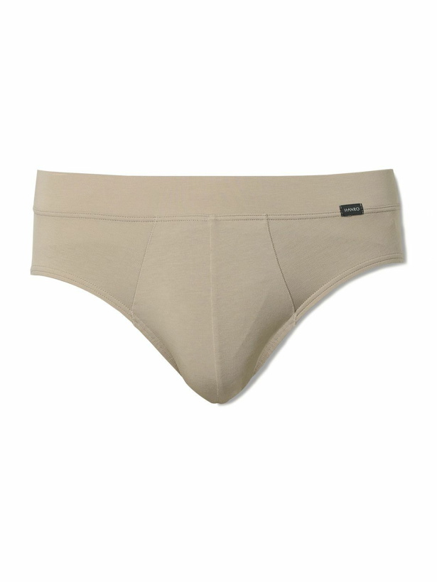 Photo: Hanro - Natural Function Stretch Lyocell-Blend Briefs - Brown