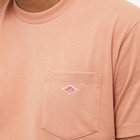 Danton Men's Pocket T-Shirt in Beige Pink