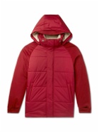 Loro Piana - Storm System Quilted Baby Cashmere and Shell Hooded Jacket - Burgundy