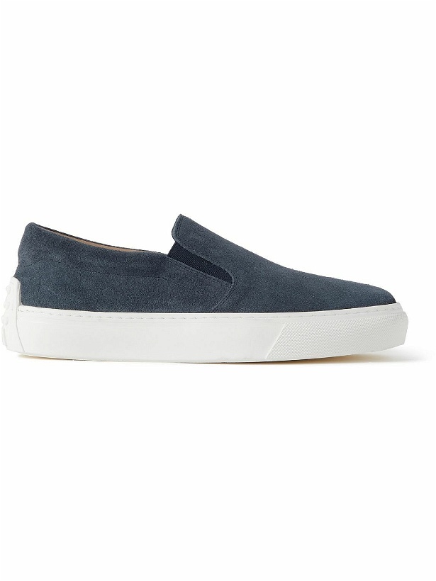 Photo: Tod's - Suede Slip-On Sneakers - Blue