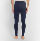 FALKE Ergonomic Sport System - Stretch Virgin Wool-Blend Ski Tights - Navy