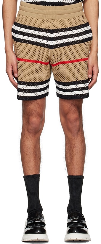 Photo: Burberry Beige Icon Stripe Shorts