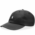 Norse Projects Men's Twill Sports Cap in Black