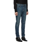 Saint Laurent Blue Vintage Skinny Low Waist Jeans