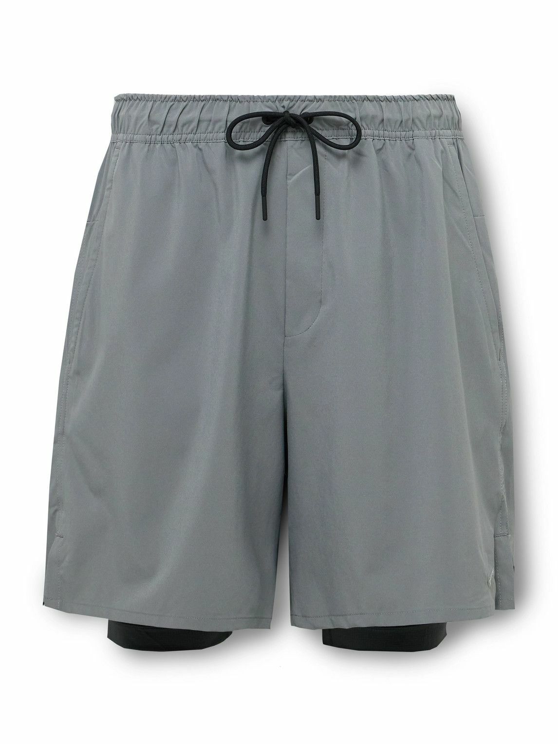 Nike Training - Unlimited 2-in-1 Straight-Leg Dri-FIT Drawstring Shorts - Gray