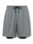 Nike Training - Unlimited 2-in-1 Straight-Leg Dri-FIT Drawstring Shorts - Gray