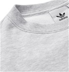 adidas Originals - Striped Mélange Fleece-Back Cotton-Jersey Sweatshirt - Gray