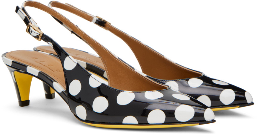 White And Black Polka Dot Print Women's High Top Shoes main image 0