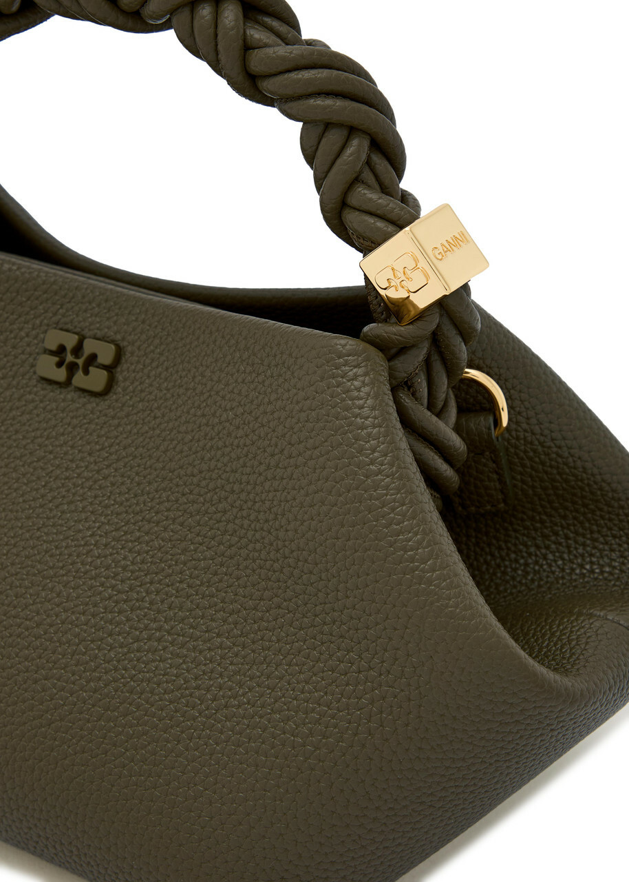 Ganni Bou Small Grained Leather top Handle bag - Olive - One Size