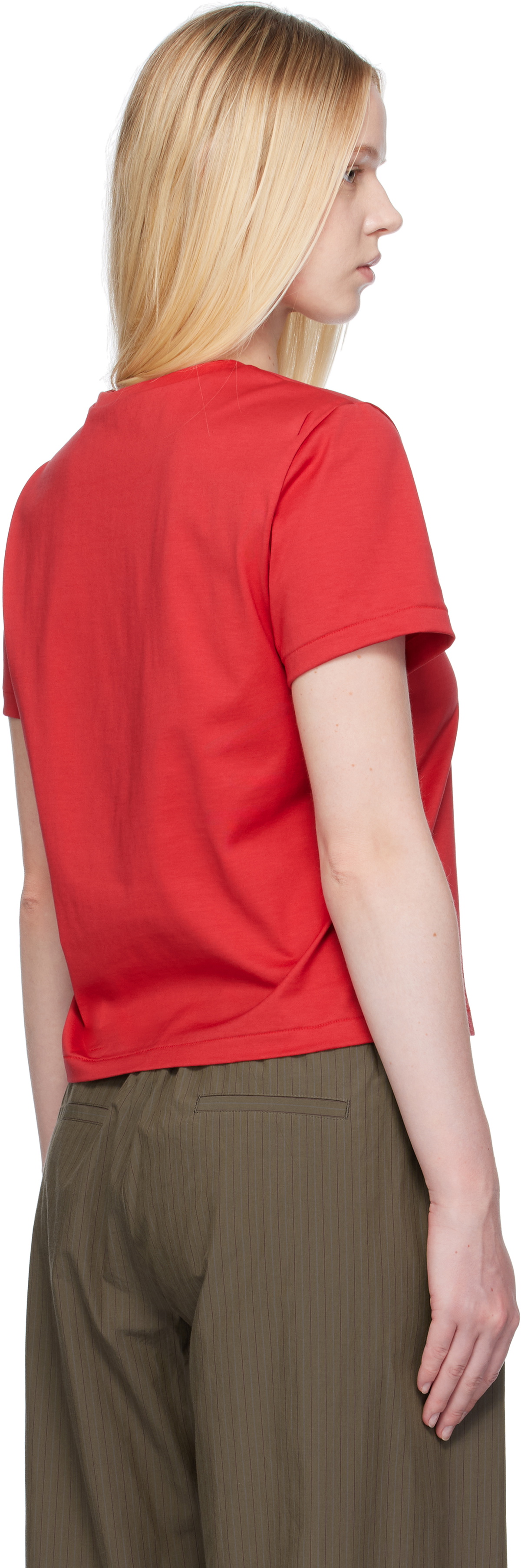 AMOMENTO Red Basic T-Shirt