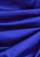 Talbot Runhof Gathered Satin Dress Blue