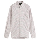 Beams Plus Men's Tattersall Check Button Down Oxford Shirt in White/Red/Navy