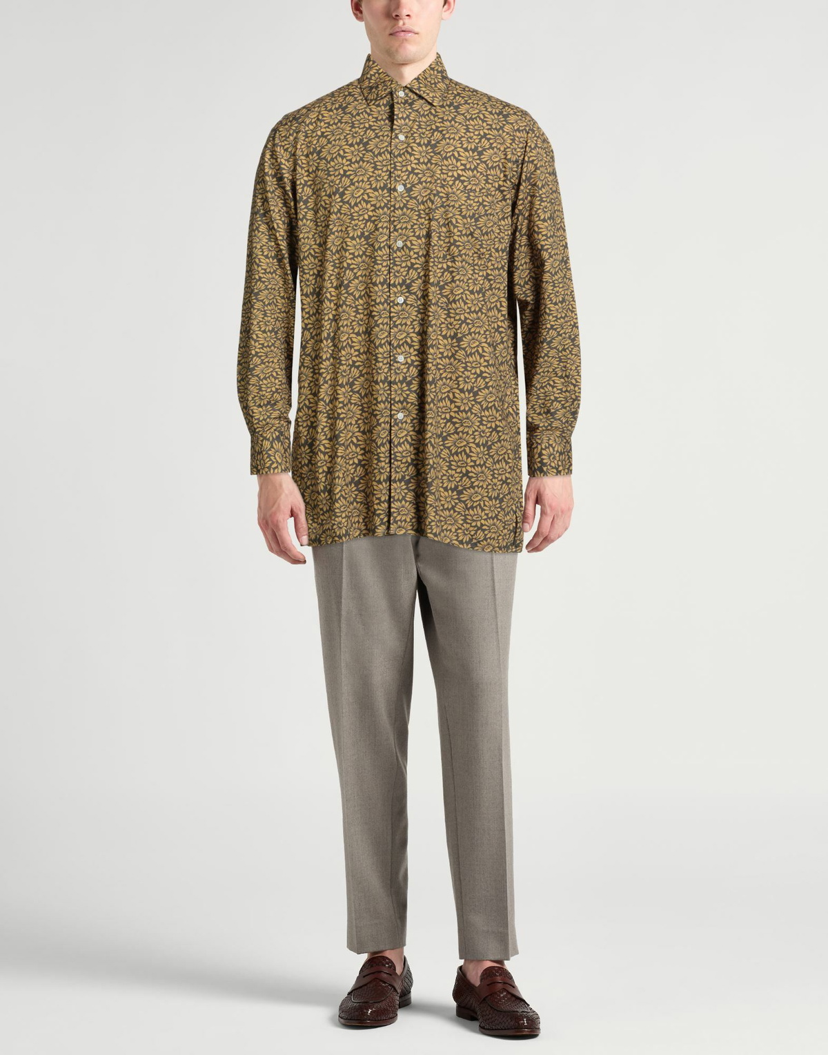 Massimo Alba Mens Shirt in Charcoal