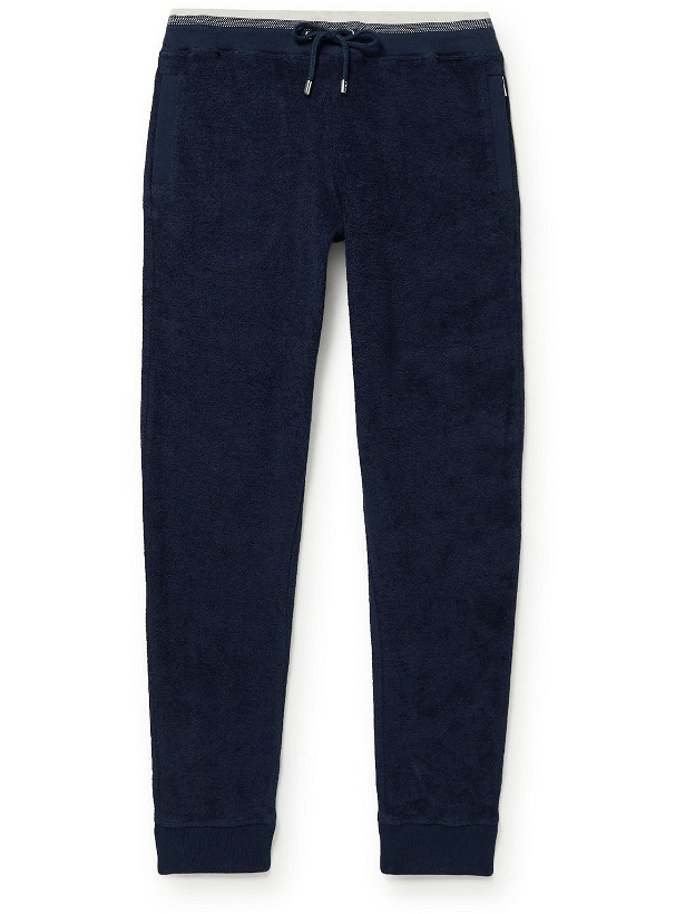 Photo: Orlebar Brown - Beagi Slim-Fit Tapered Cotton-Terry Sweatpants - Blue