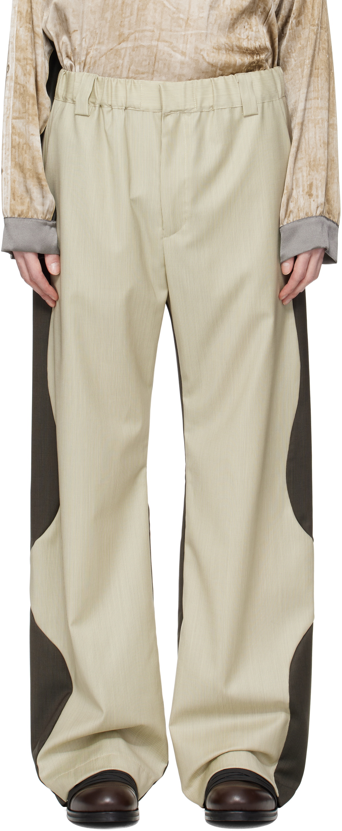 【関税込み】Serapis ブラウン Oil Sand ジーンズ Brown Oil Sand Jeans by Serapis on Sale