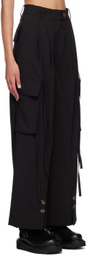 J KOO Black Pocket Trousers
