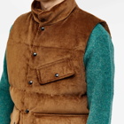 Drake's Men's Corduroy Down Vest in Tan