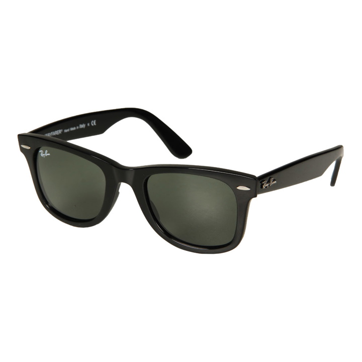 Photo: Wayfarer Sunglasses - Black / Green