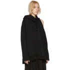 Ann Demeulemeester Black Tony Cold Shoulder Hoodie