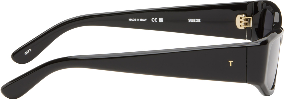 THISTLES Black 'The Suede' Sunglasses