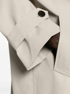 The Frankie Shop Neutral Emil Single-Breasted Trench Coat