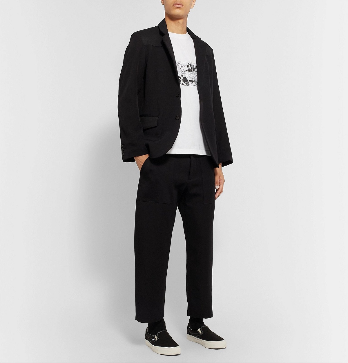 BILLY - Black Tapered Wool-Twill Suit Trousers - Black Billy
