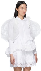 Tricot Comme des Garçons White Nylon Sleeves