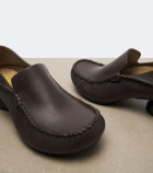 Loewe Oval leather loafer pumps