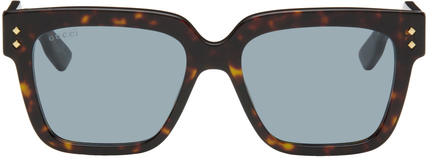 美品✨GUCCI Sunglasses Tortoiseshell Unisex Rectangular frame sunglasses in tortoiseshell acetate